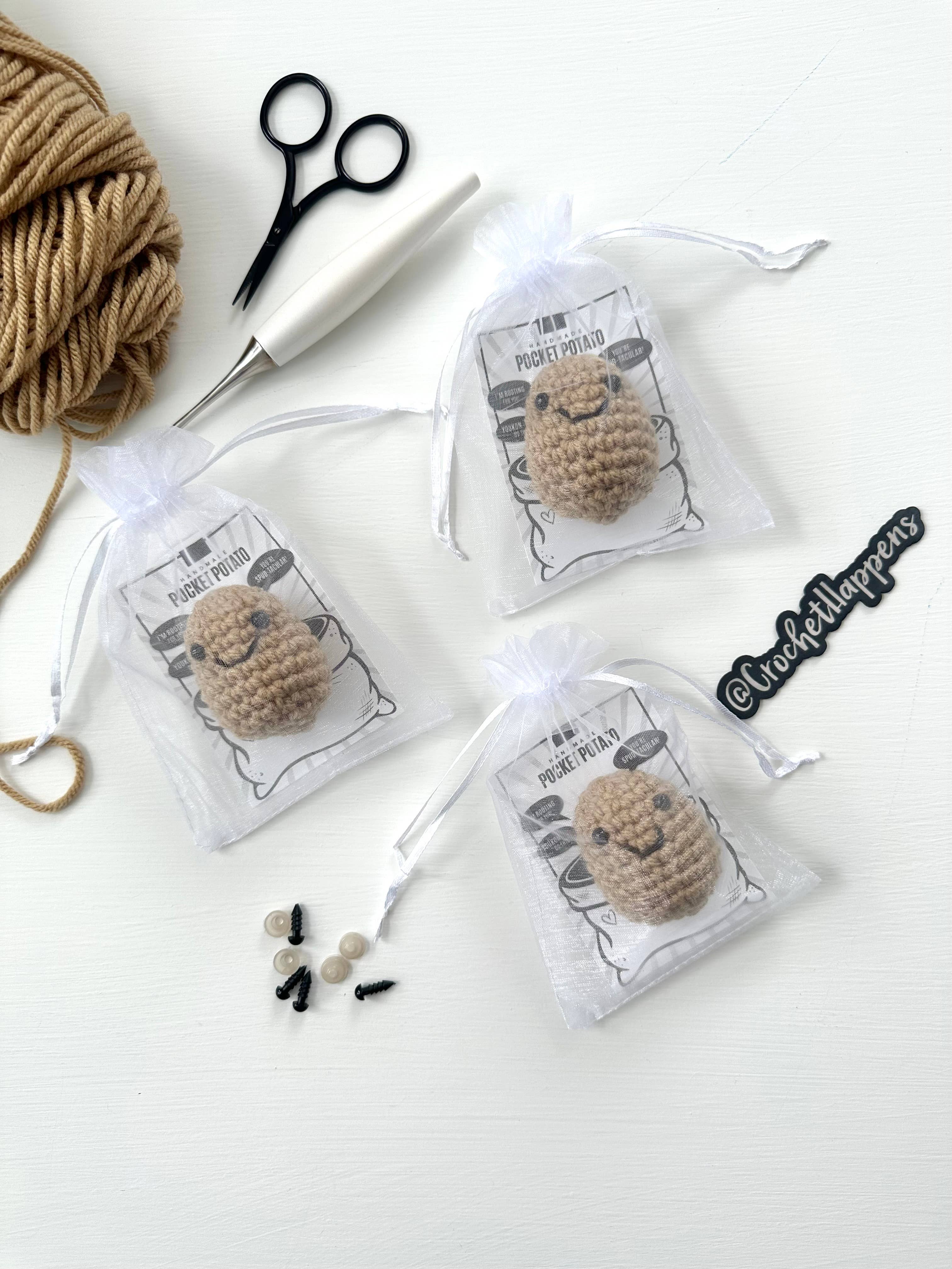 Crochet Happens - Wholesale Decorative Tabletop Object - Pocket Potatoes - Set of 8 - Made to Order3