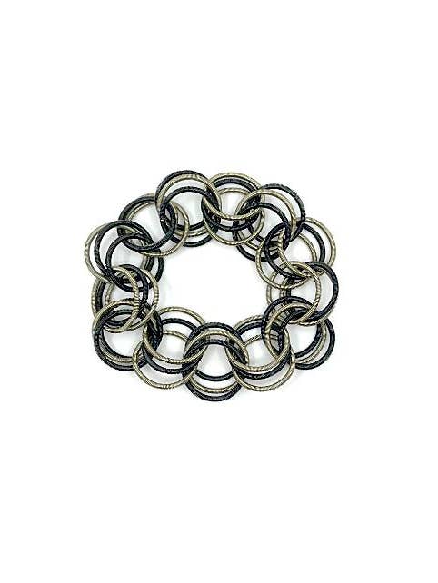 618B - Bronze and Black Spring Ring Bracelet for wholesale by Sea Lily