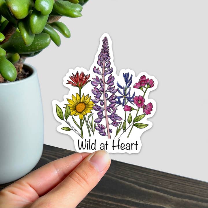 Pencils and Pines - Wholesale Sticker - ‘Wild at Heart’ Oregon Wildflower Sticker2