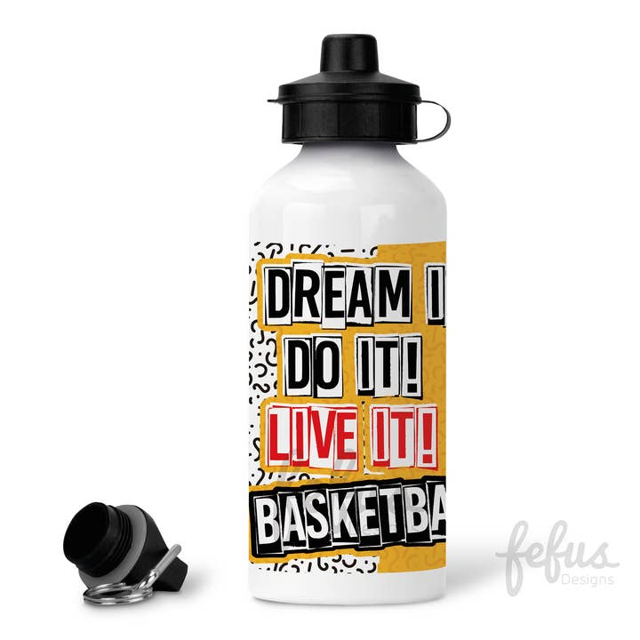 Fefus Designs - Wholesale Water bottle - Black Boy Basketball Aluminium Water Bottle | Fefus Designs1