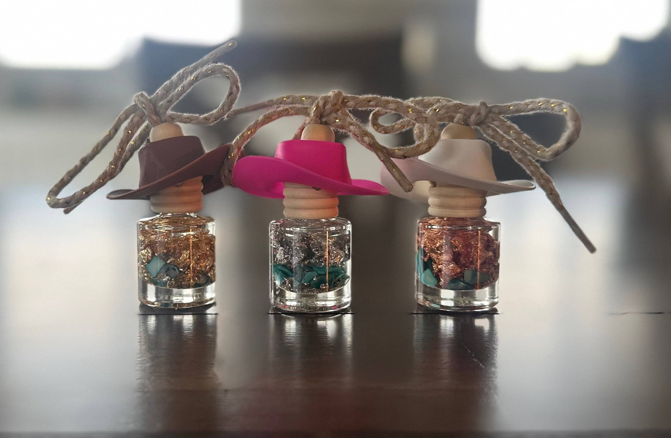 The Stout Steer - Wholesale Car Freshener - Women's - Boujee Cowgirl Hat Car Diffuser*