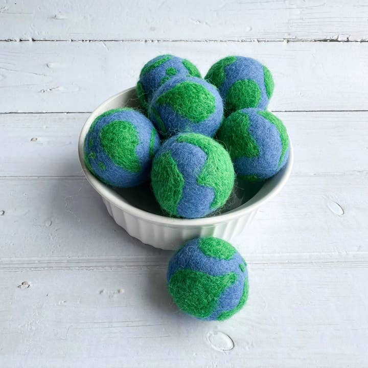 One Felt World Earth Globe for wholesale by Sewing Seeds Play