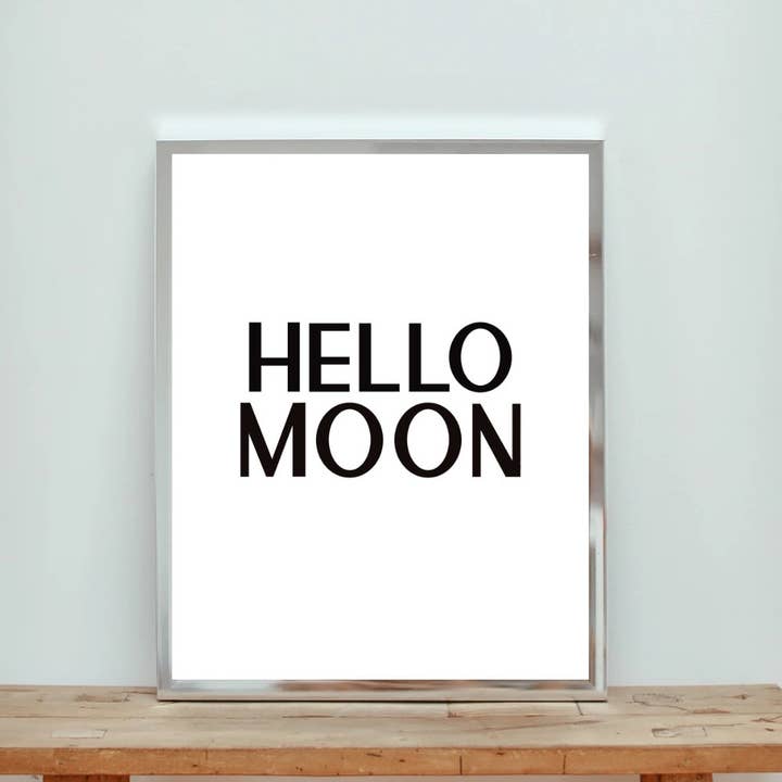 Hello Moon Art Print for wholesale by Under This Moon Designs