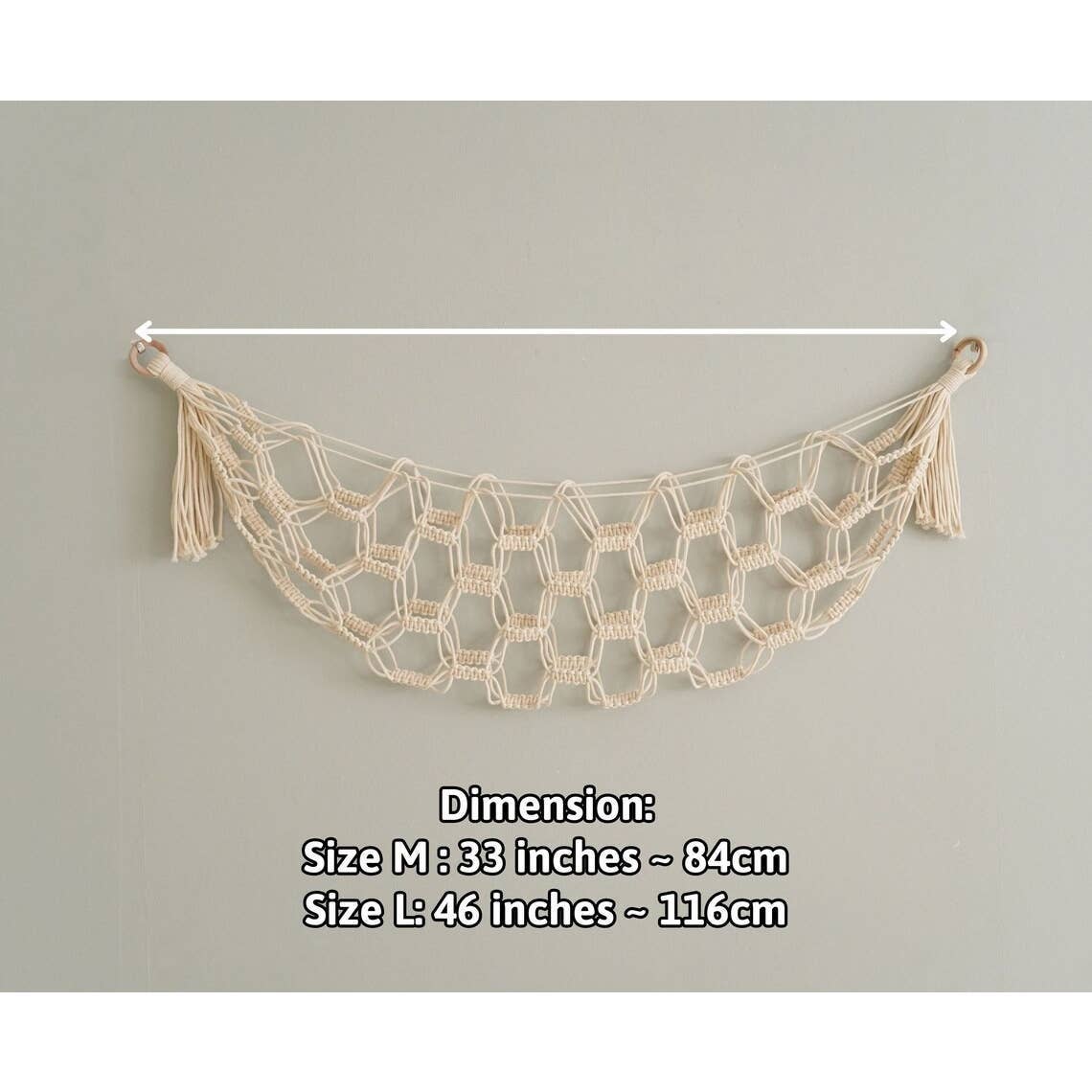 BeanDaikon – wholesale Toy storage box – Kids & baby – Boho Macrame Toy Storage Hammock I253