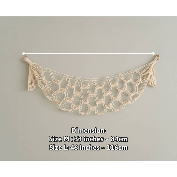 BeanDaikon – wholesale Toy storage box – Kids & baby – Boho Macrame Toy Storage Hammock I253