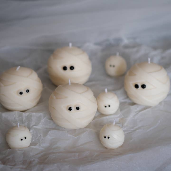 Interlude Candles - Wholesale Novelty candle - Mummy Ghost Candle Duo | Halloween Candles | Mummy Candles1