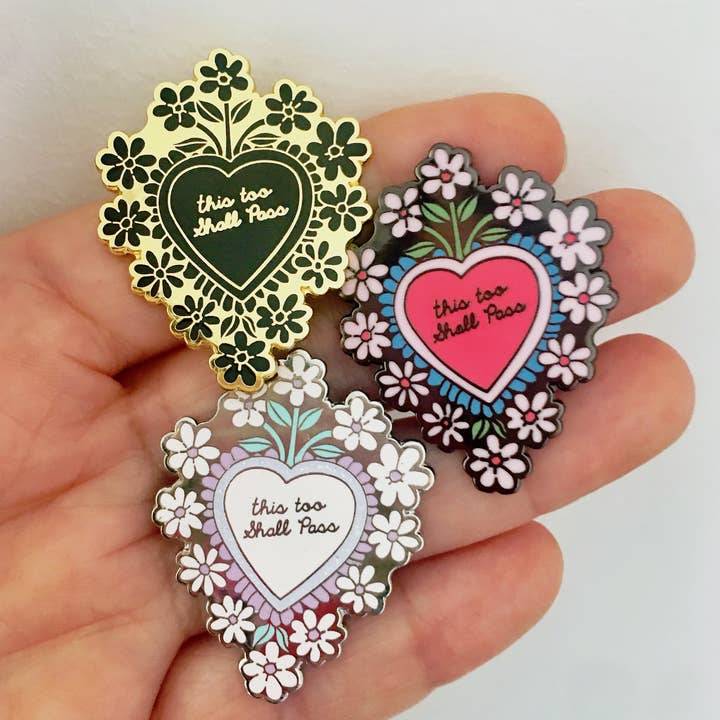 Enamel Pin - This Too Shall Pass for wholesale by Rosie Wonders