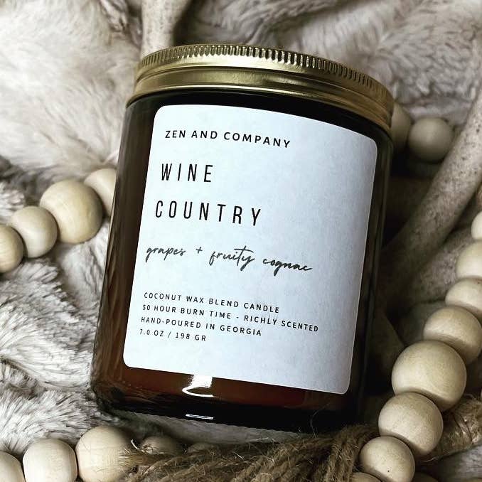 Wine Country Coconut Candle for wholesale by Zen and Company