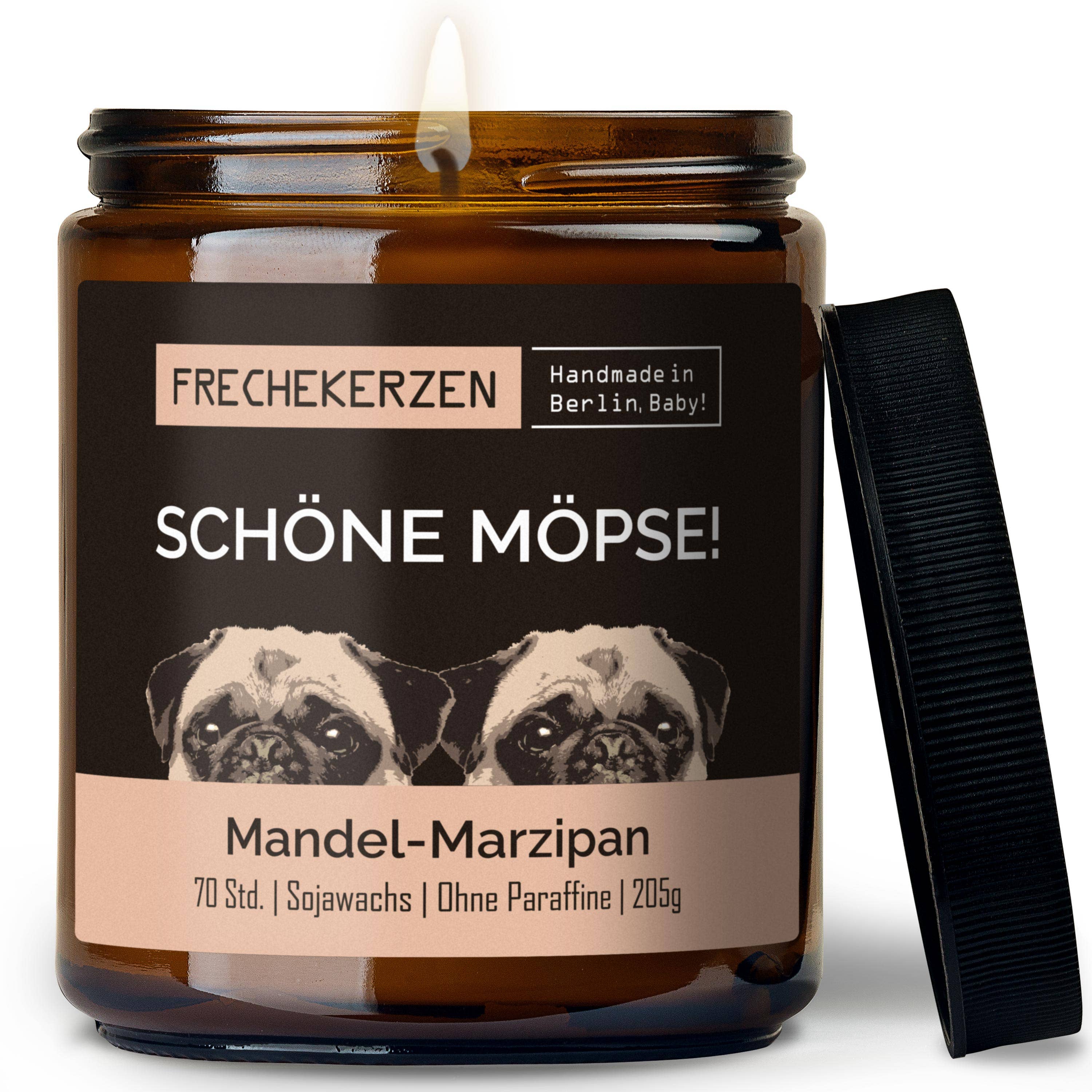 mysoy‎® Duftkerzen-Manufaktur – Großhandel Kerze im Glas / gefüllte Kerze – Duftkerze mit Spruch | schöne möpse!| Geschenk Soja11