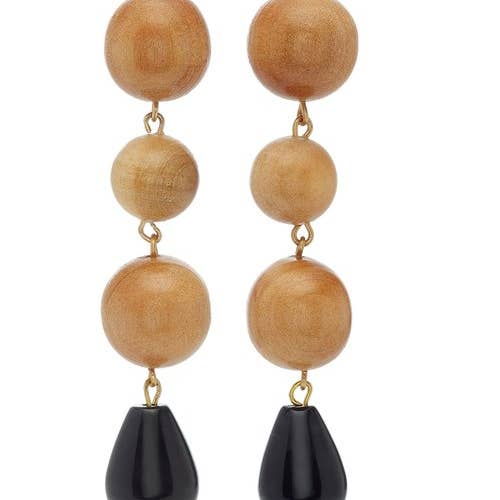 THE SUPERNOVA ONYX DROP EARRINGS for wholesale by Sophie Monet