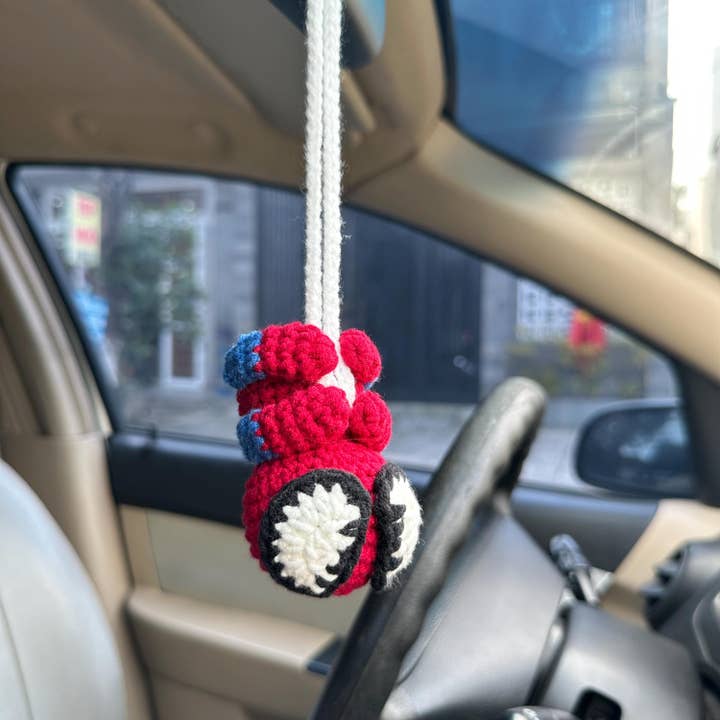 TOMOPOD LLC - Wholesale Stuffed/Plush Toy - Kids & Baby - Crochet Spiderman Car Hanger, Super Hero Car Accessories