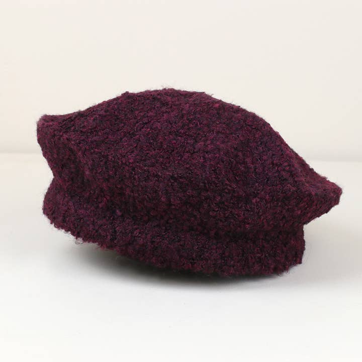 Wine Wool Blend Boucle Beret
for wholesale by Peace Of Mind