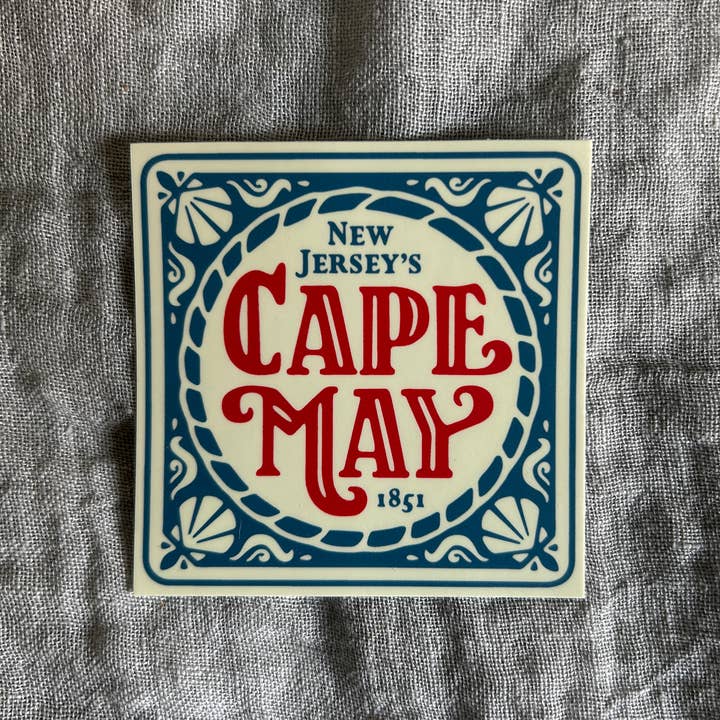 Fresh Fish - Wholesale Sticker - Jersey Shore Blue Cape May Bumper Sticker / Vinyl Decal2