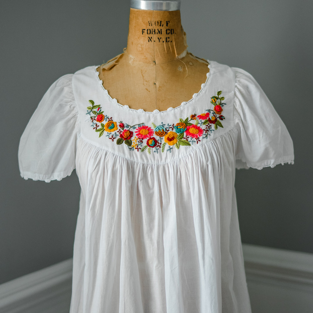 Maison d' Haiti - Wholesale Nightgown - Women's - Retro Colors Cap Sleeve Nightgown2