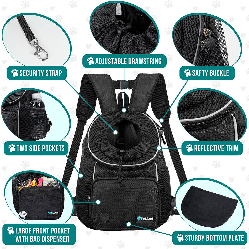 PetAmi - Wholesale Pet Carrier - Cat/Dog - Deluxe Front Chest Pet Carrier Backpack12
