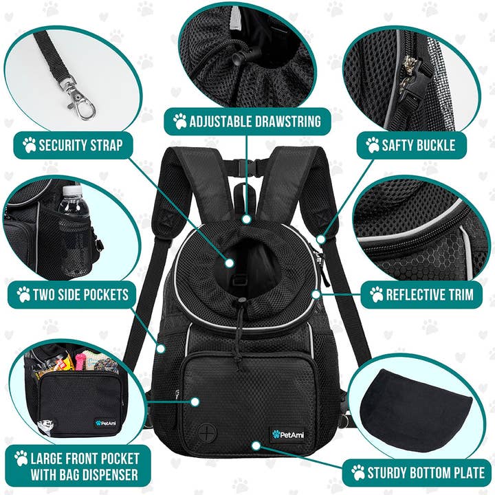 PetAmi - Wholesale Pet Carrier - Cat/Dog - Deluxe Front Chest Pet Carrier Backpack12