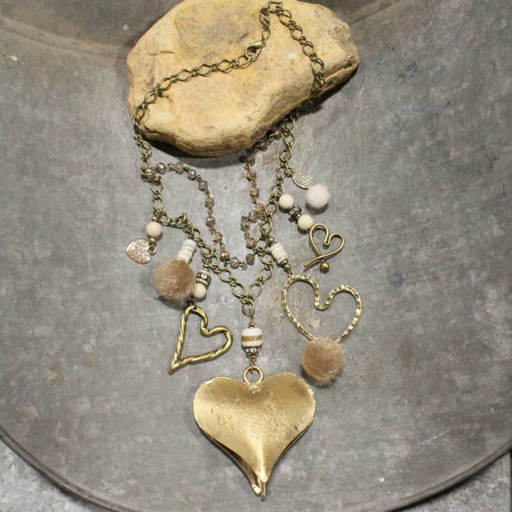 Expressing My Love For You Charm'd Necklace for wholesale by The Primitive Peddler, Inc.