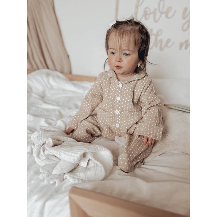 Annie & Charles - Wholesale Sleepwear Set - Kids - Annie & Charles® muslin cotton dot pajama set7