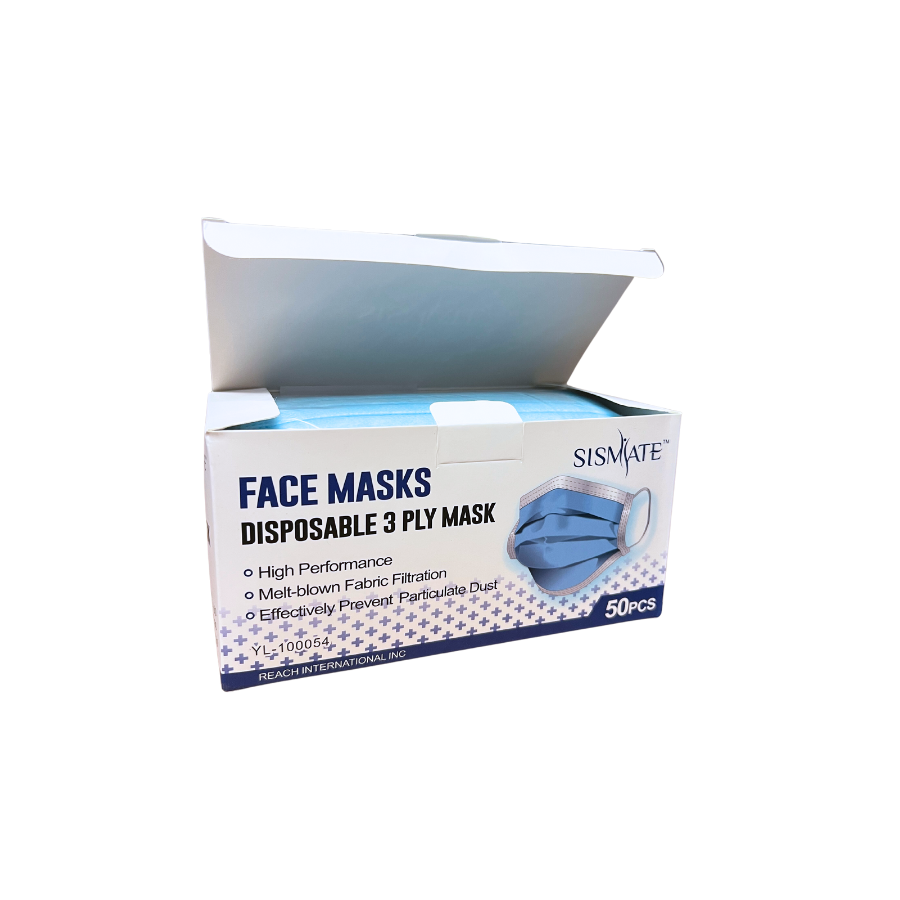 K & S WHOLESALE INC - Wholesale Protective Face Mask/Shield - Face Masks Disposable 3 PLY Mask CT2