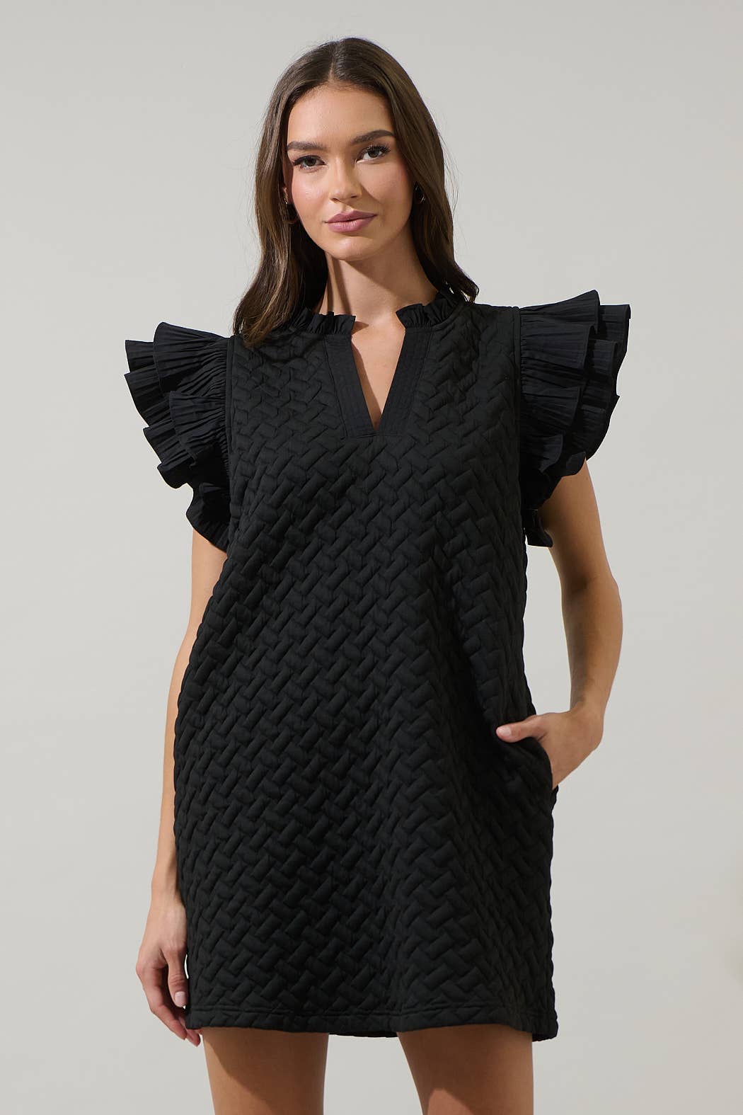 Sugarlips - Wholesale Dress - Women's - Yulia Quilted Adalee Ruffle Mini Dress2