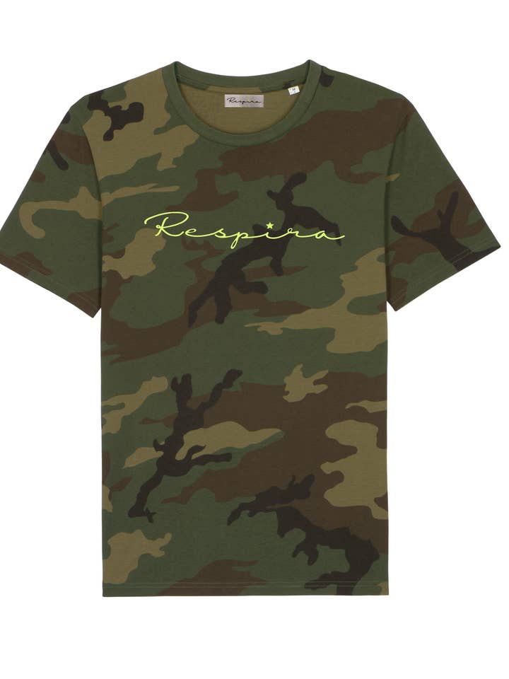 Camouflage T-Shirt/Fluo Gelb für den Großhandel von Respira