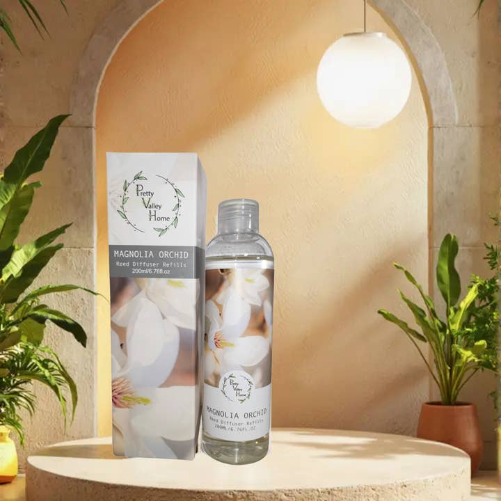 Pretty Valley Home - Wholesale Fragrance oil - Reed Diffuser Oils 200ML 6.76 Fl oz Fragrance Oil - Magnolia Orchid3