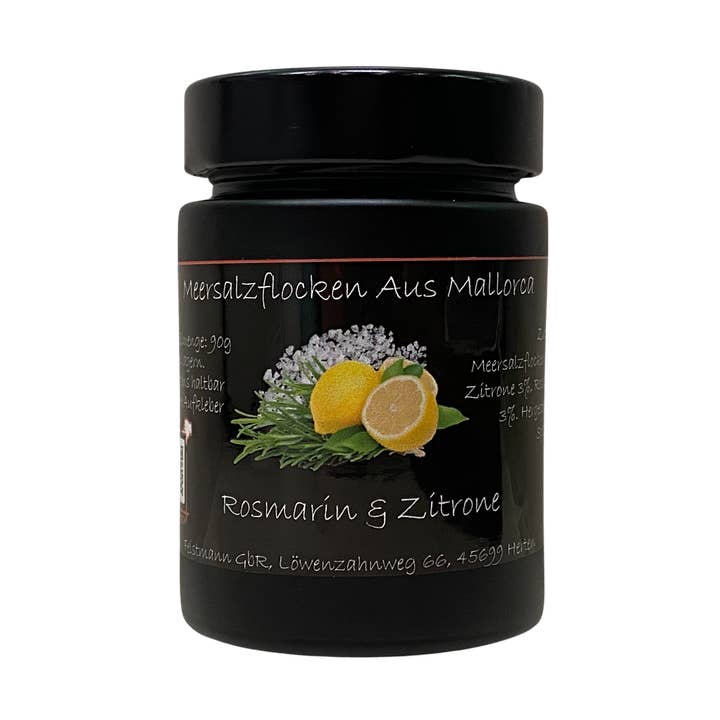 ROSEMARY & LEMON SEA SALT FLAKES FROM ES TRENC - MALLORCA for wholesale by BONIC DEL SUD - GOURMET & FINE DINING