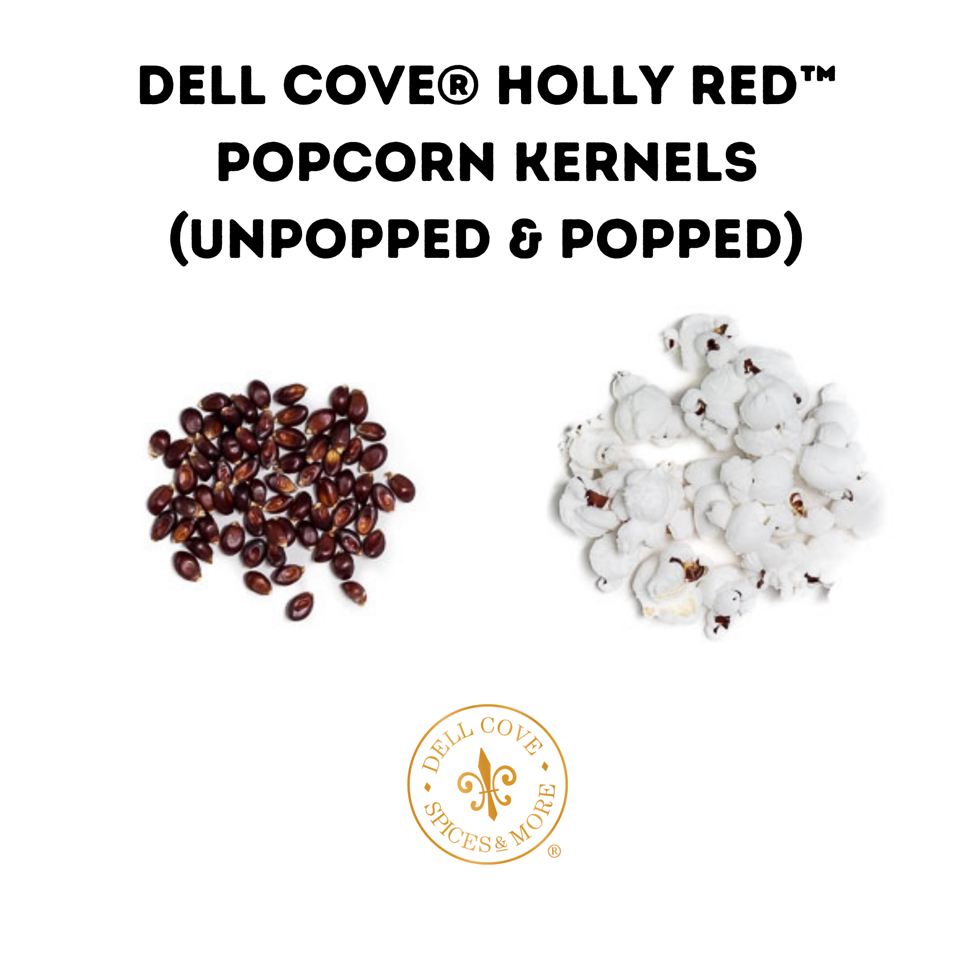 Dell Cove Spices & More Co. - Wholesale Popcorn Kernels - Holly Red Popcorn Kernels - Christmas Holiday Popcorn Gift6