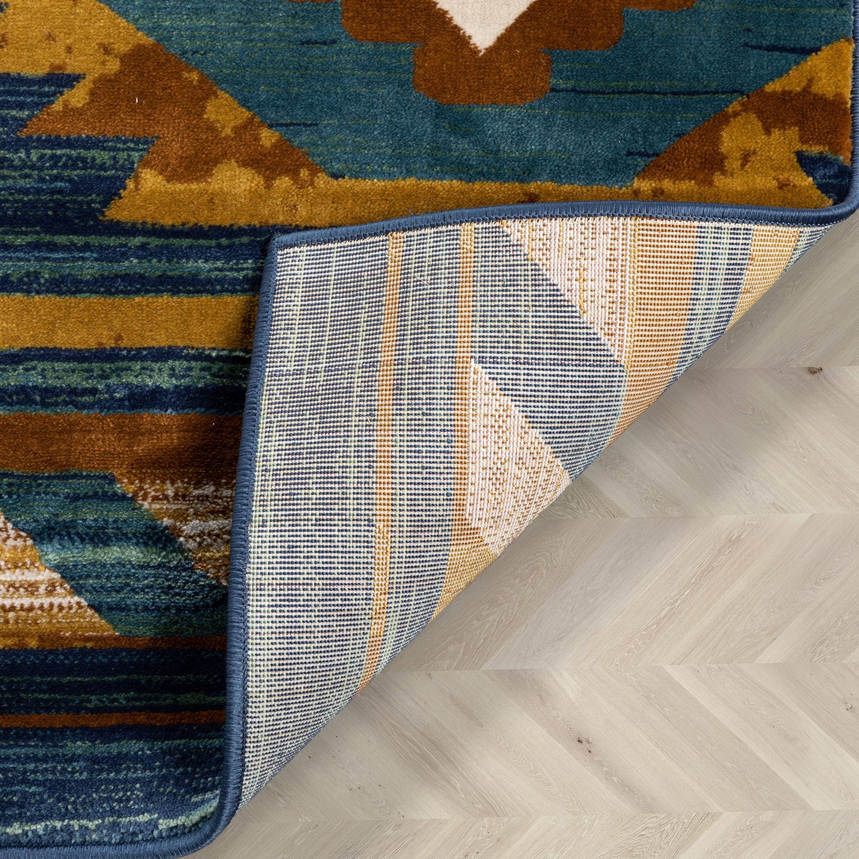 Well Woven – wholesale Matta – Lea Blå Traditionell Sydvästra Tribal Matta3