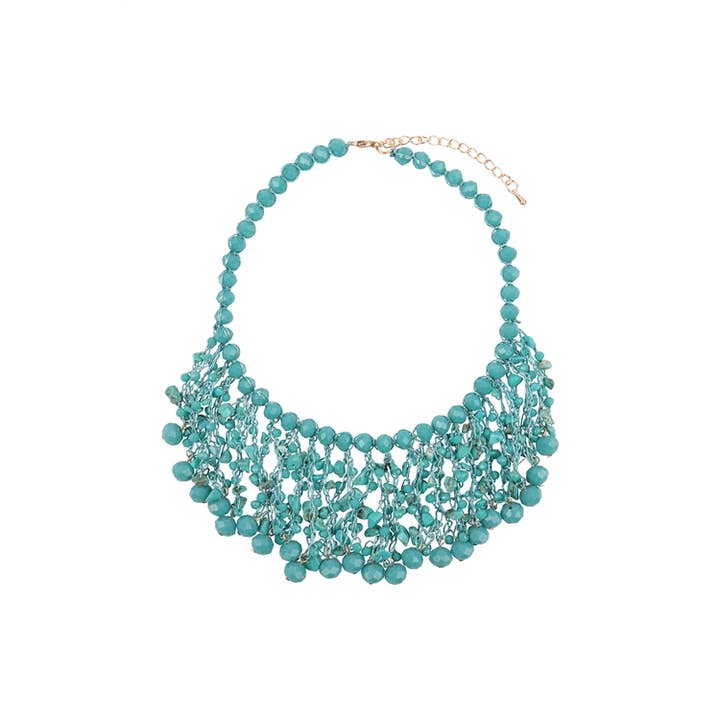 MYS Wholesale Inc - Wholesale Bib Necklace - Glass Beads Statement Bib Necklace4