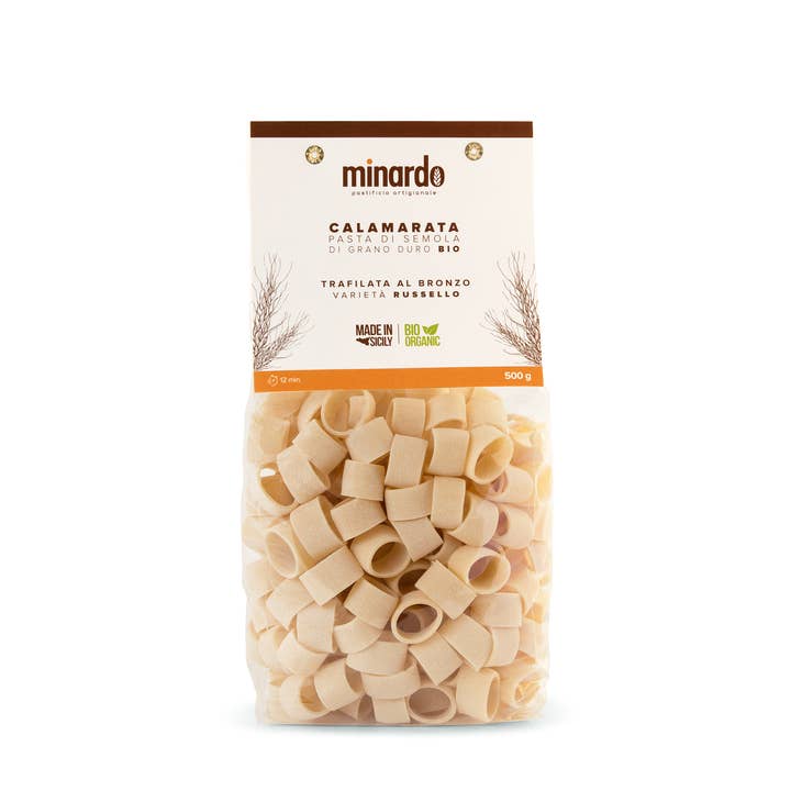 Calamarata - Organic durum wheat semolina pasta - 500 gr for wholesale by PASTIFICIO MINARDO SRLS