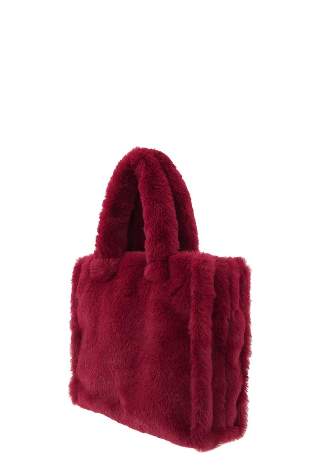 anbfashion - Wholesale Top Handle Bag - Women's - MINI FAUX FUR HAND AND CROSSBODY BAG 22861