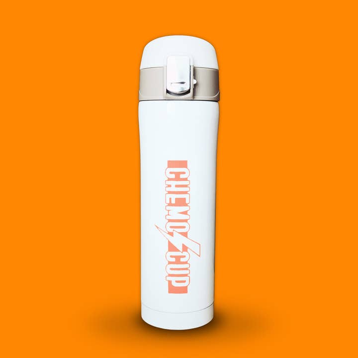 "Chemo Cup" Travel Mug for wholesale by Fighty Pants.