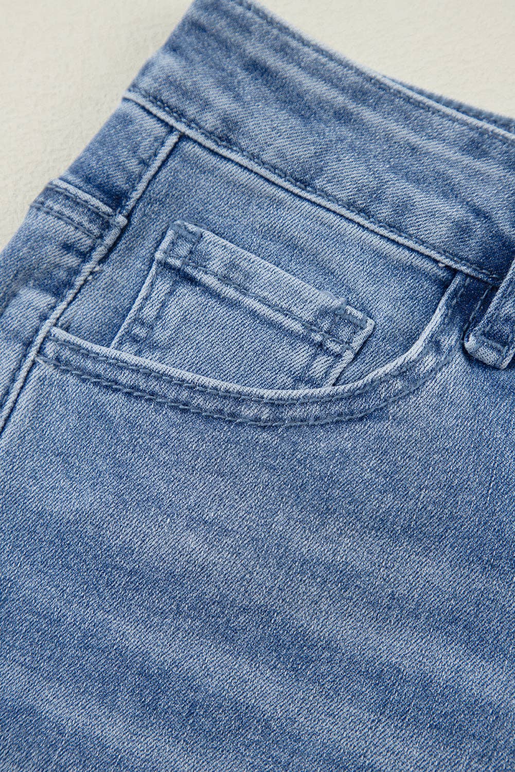 Ashleigh Blue Acid Wash Distressed Wide Leg High Waist Jeans for wholesale on Faire9