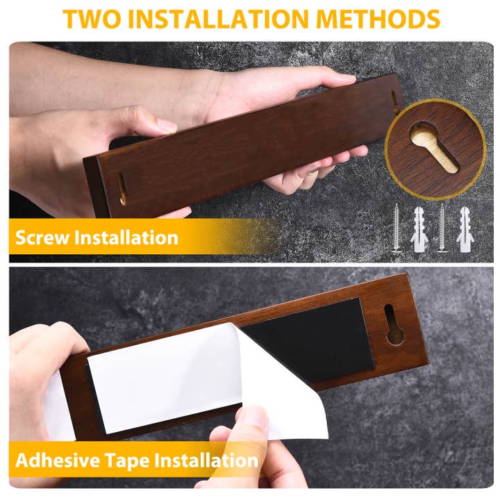 Senken Knives - Wholesale Knife Storage - Acacia Wood Magnetic Knife Strip - Wall Mounted Knife Holder