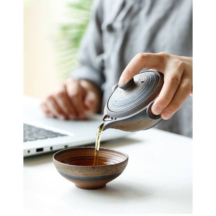 Gohobi Handmade Ceramic Gaiwan Tea Set (Short version) Shiboridashi Teapot for wholesale by Gohobi (We cover U.S. import duties)