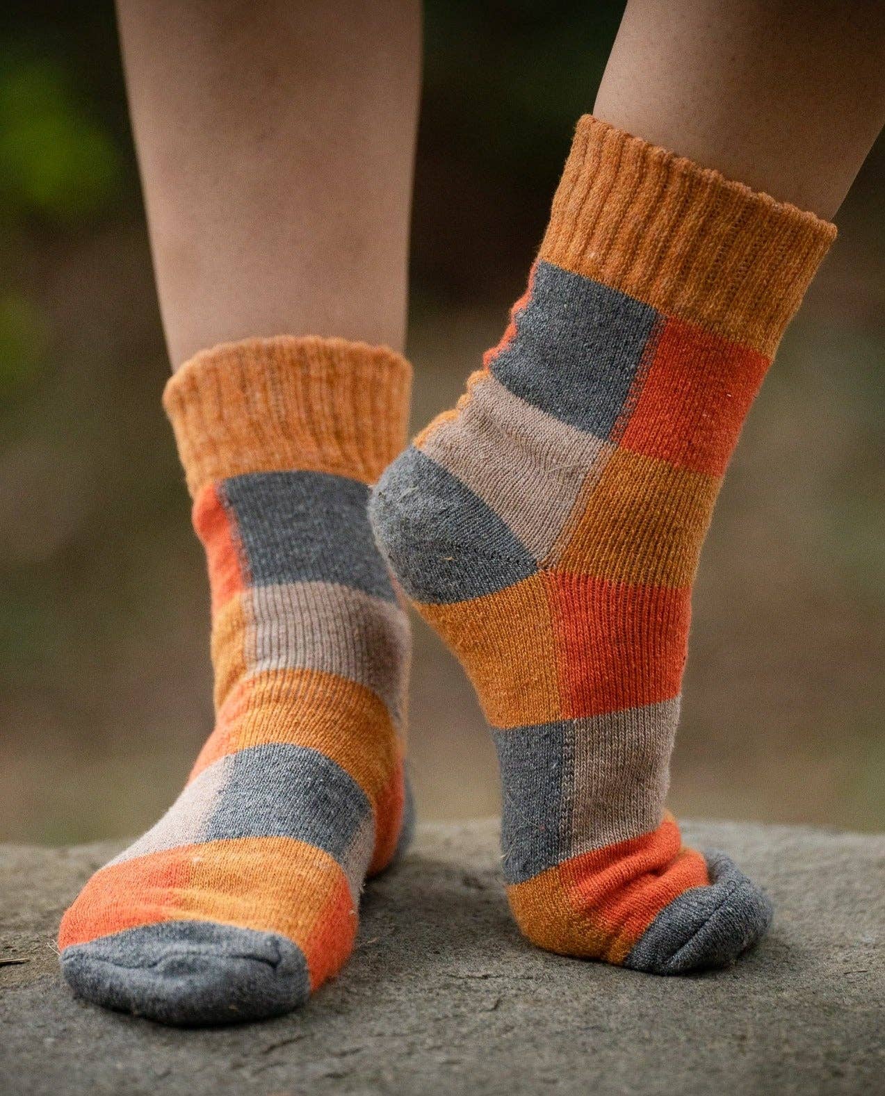 Arya Clothing - Wholesale Socks – Women's - Organic Wool Socks - Orange