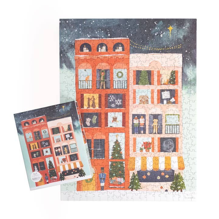 1canoe2 | One Canoe Two Paper Co. - Wholesale Puzzle - Adult - Christmas in the City - 500 Piece Jigsaw Puzzle5