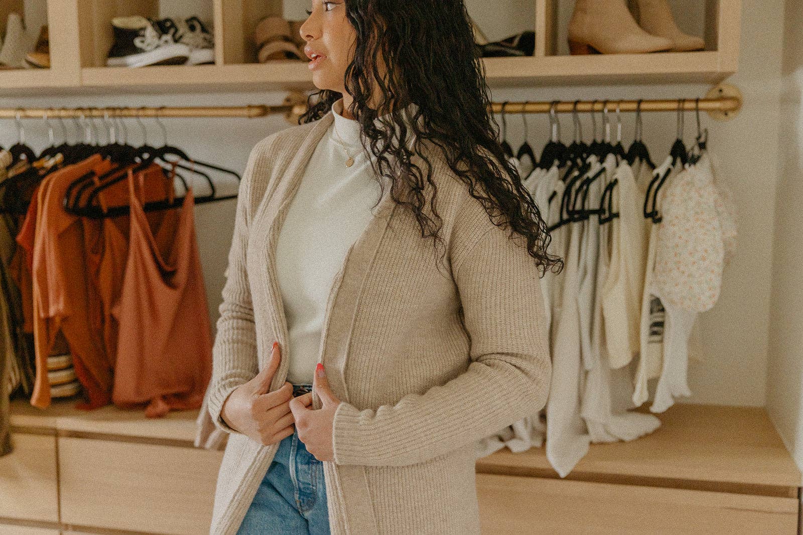 Copper Pearl - Wholesale Cardigan - Women's - Women's Luxe Cardigan - Oatmeal8