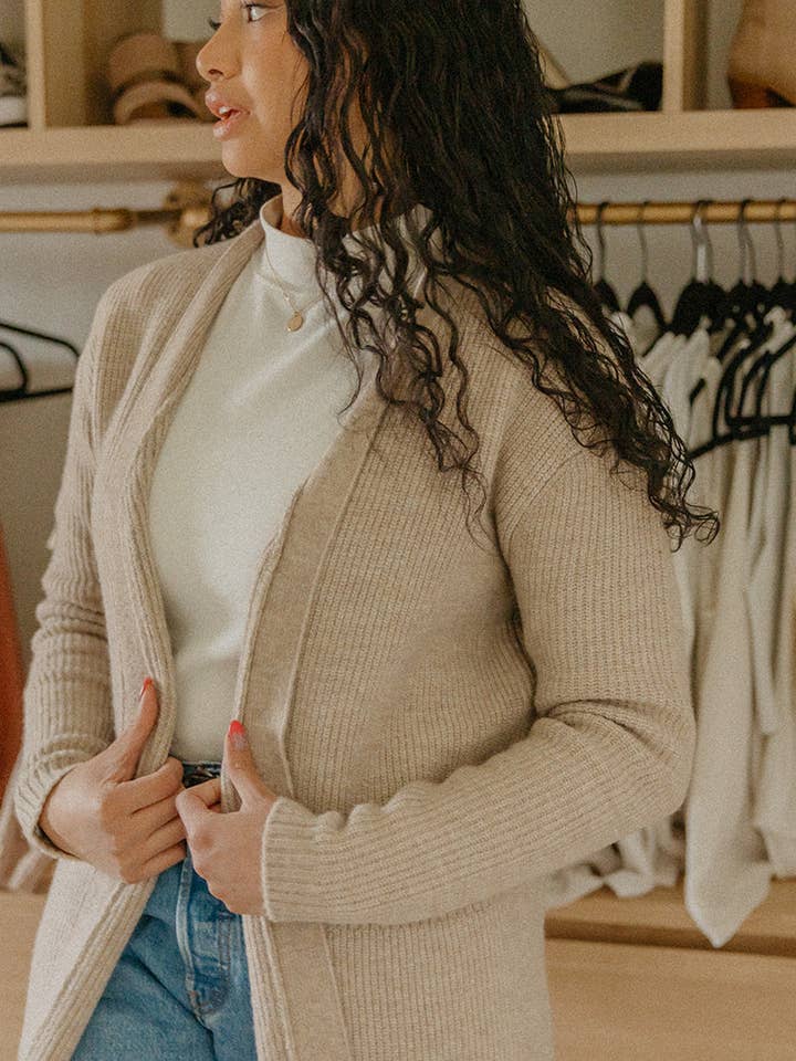 Copper Pearl - Wholesale Cardigan - Women's - Women's Luxe Cardigan - Oatmeal8