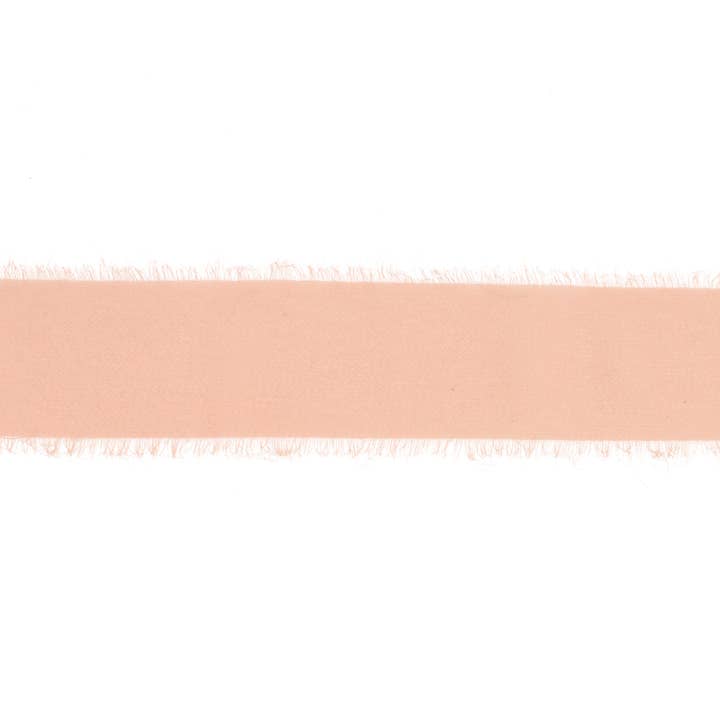 LA Ribbons Wholesale – wholesale Ribbon – Gift wrapping – 1 1/2" Frayed Edge Chiffon Ribbon | Blush | 10 Yard Roll1
