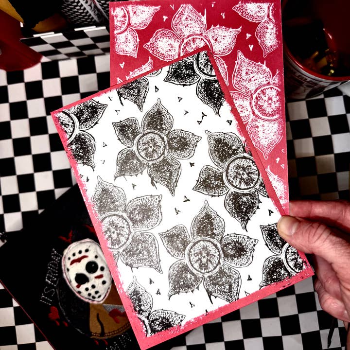 5x7" demogorgon bandana cardstock art print for wholesale by Theoretikal Design Company