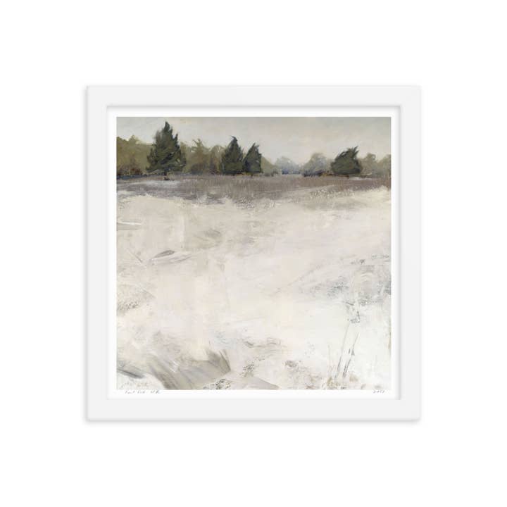 "Front Field" Coastal Framed Art Print w/ Neutral Tones for wholesale by Walker T. Roman