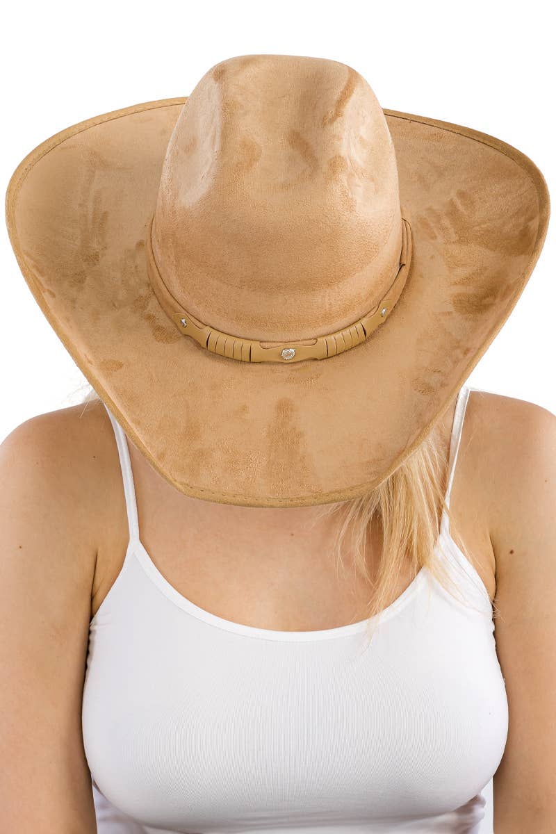 Cap Zone – Engroshandel Cowboyhat - Dame – Falsk nubuck ruskind cutter cowboyhat49