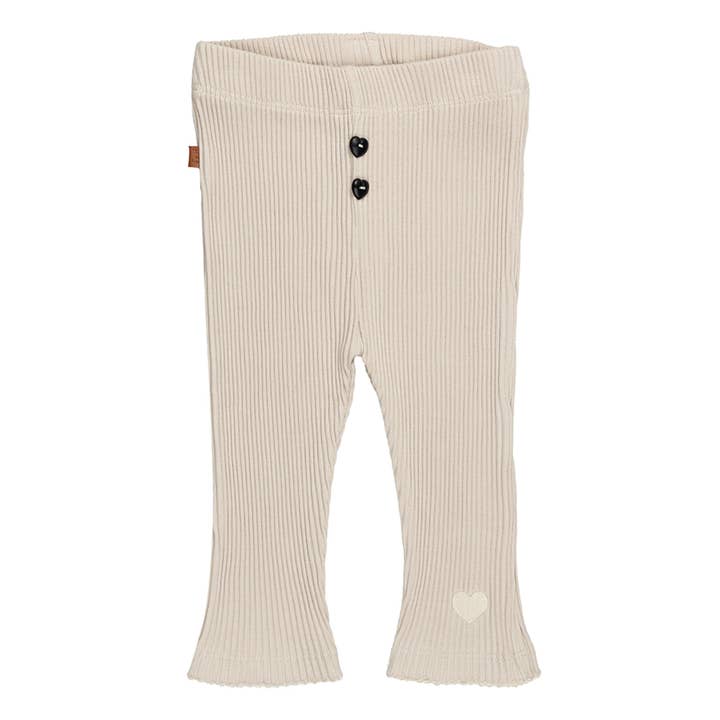 Folge deinem Herzen Baby-Rippen-Leggings | Silbergrau für den Großhandel von Frogs & Dogs