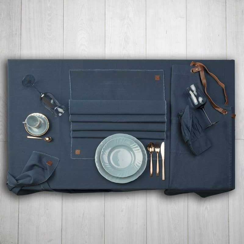 UNOCASADESIGN - Vente Tabliers - Ensemble de tablier de cuisine épais Brenda avec chapeau de chef8