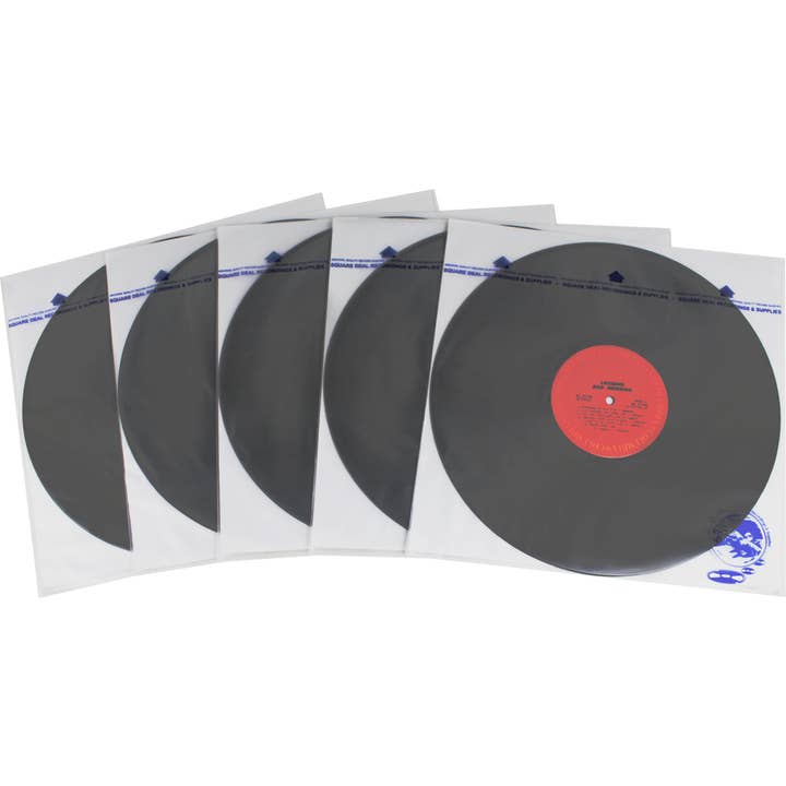 Square Deal Recordings & Supplies - Vendita all'ingrosso Accessori musicali - Buste interne in carta di riso per dischi in vinile LP da 12" per archiviazione.3