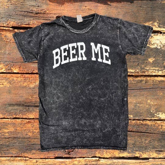LA PRINT AND STITCH - Wholesale Screen Printed T-Shirt - Men's - Beer Me Vintage Wash Graphic Tee