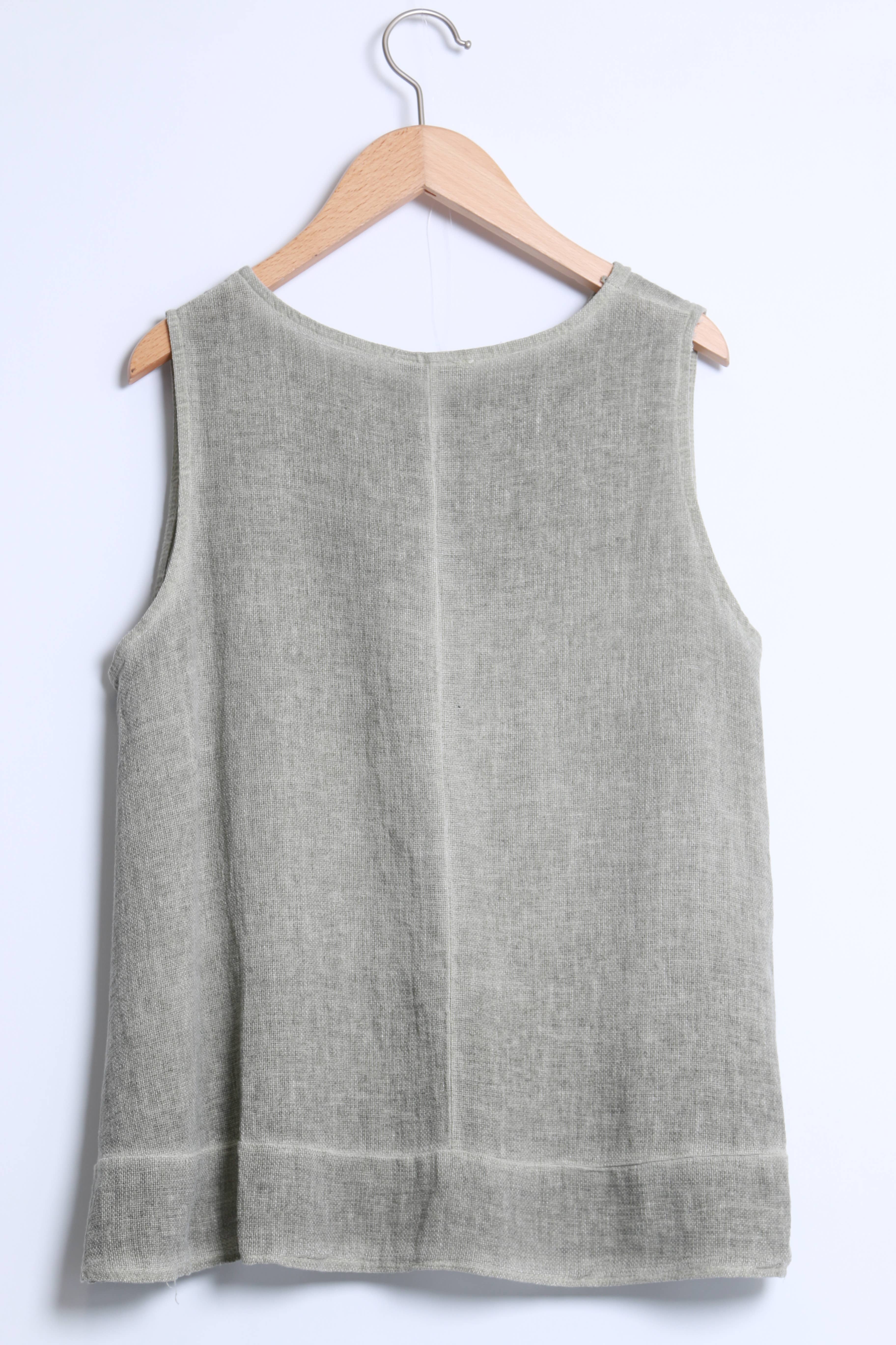 Shyloh - Vendita all'ingrosso Camicetta - Donna - Top ampio senza maniche in lino cotone 1581818