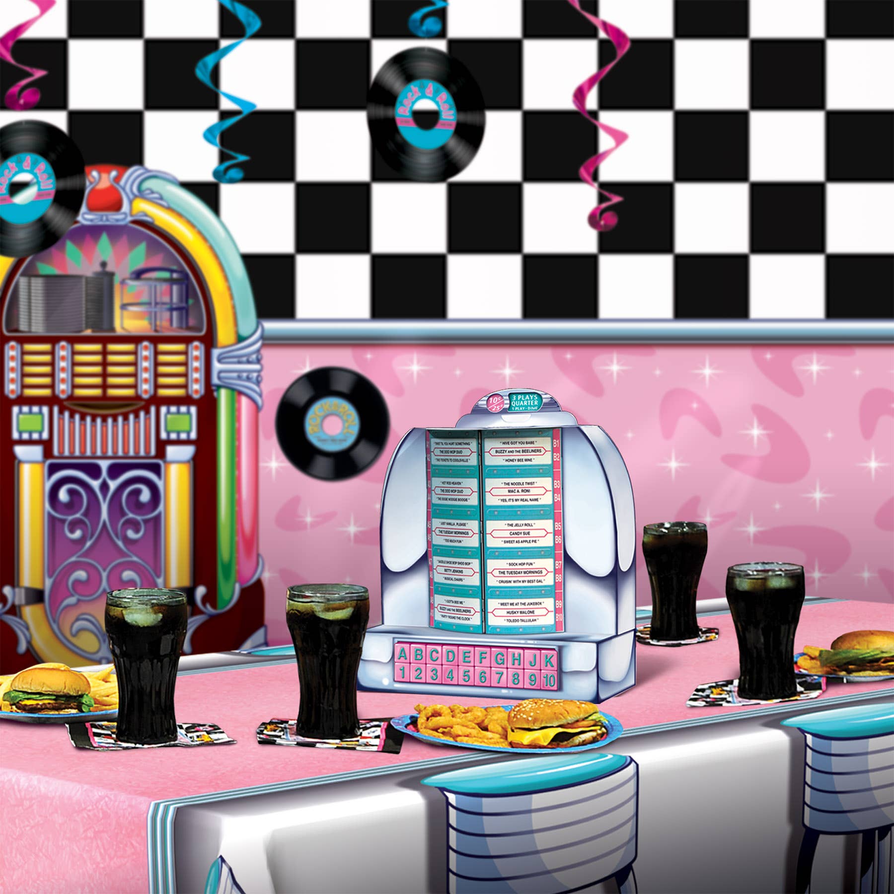 Beistle - Wholesale Decorative Tabletop Object - 3-D Tabletop Jukebox Centerpiece, 13¼"4